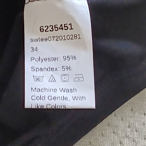 Shein Curve 1XL Black & White Checkered Long Sleeve Crop Top - Picture 6 of 6